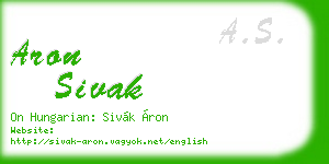 aron sivak business card
