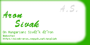 aron sivak business card